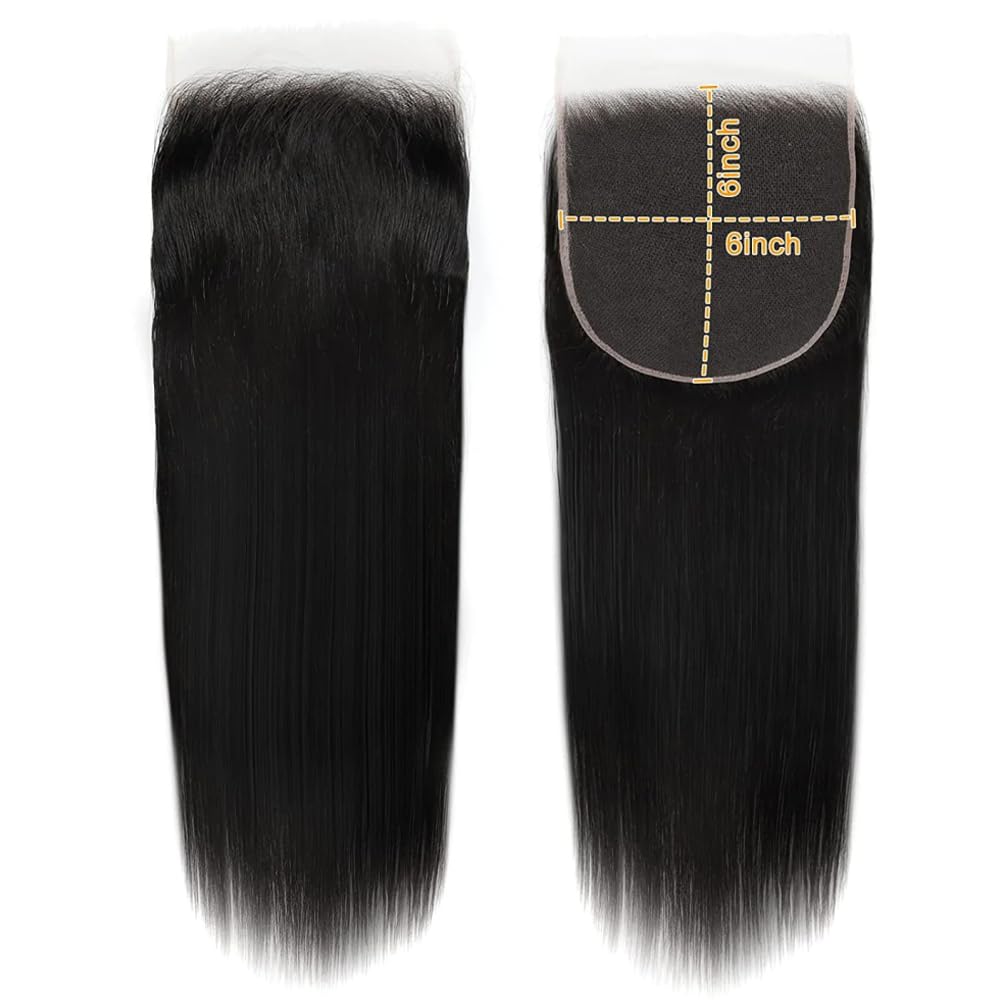 6x6 HD Lace Closure Straight Human Hair