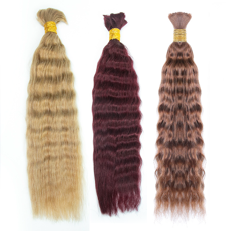 Wholesale-Colored Wet and Wavy Bulk Human Braiding Hair