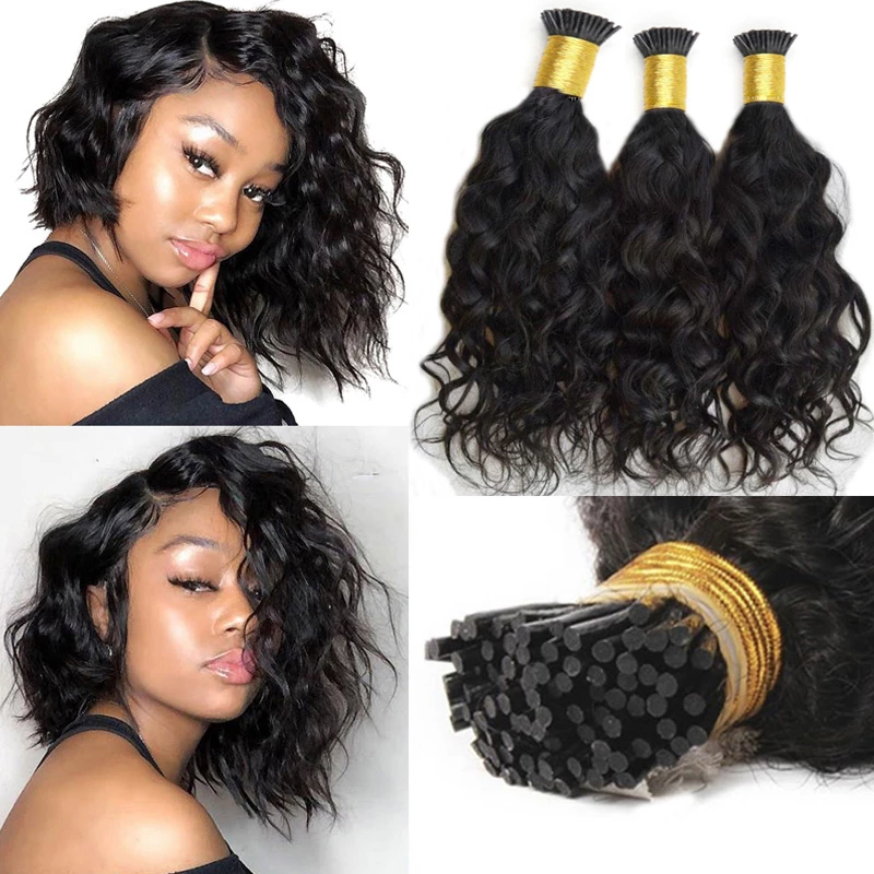 I TIP HAIR EXTENSION Short Loose Wave Human Hair