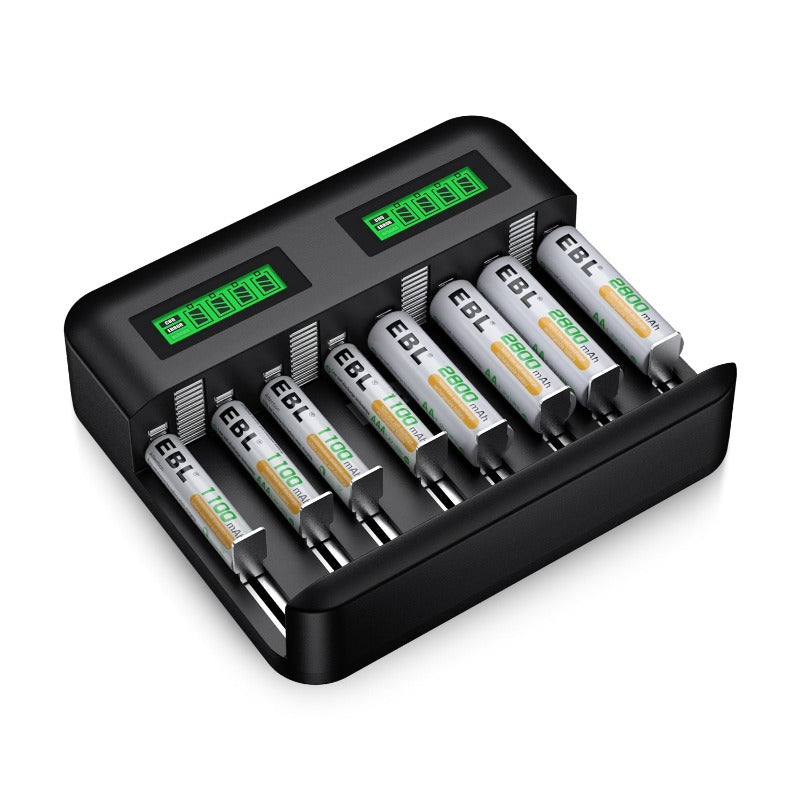 EBL C9008 Battery Charger with AA AAA Rechargeable Batteries