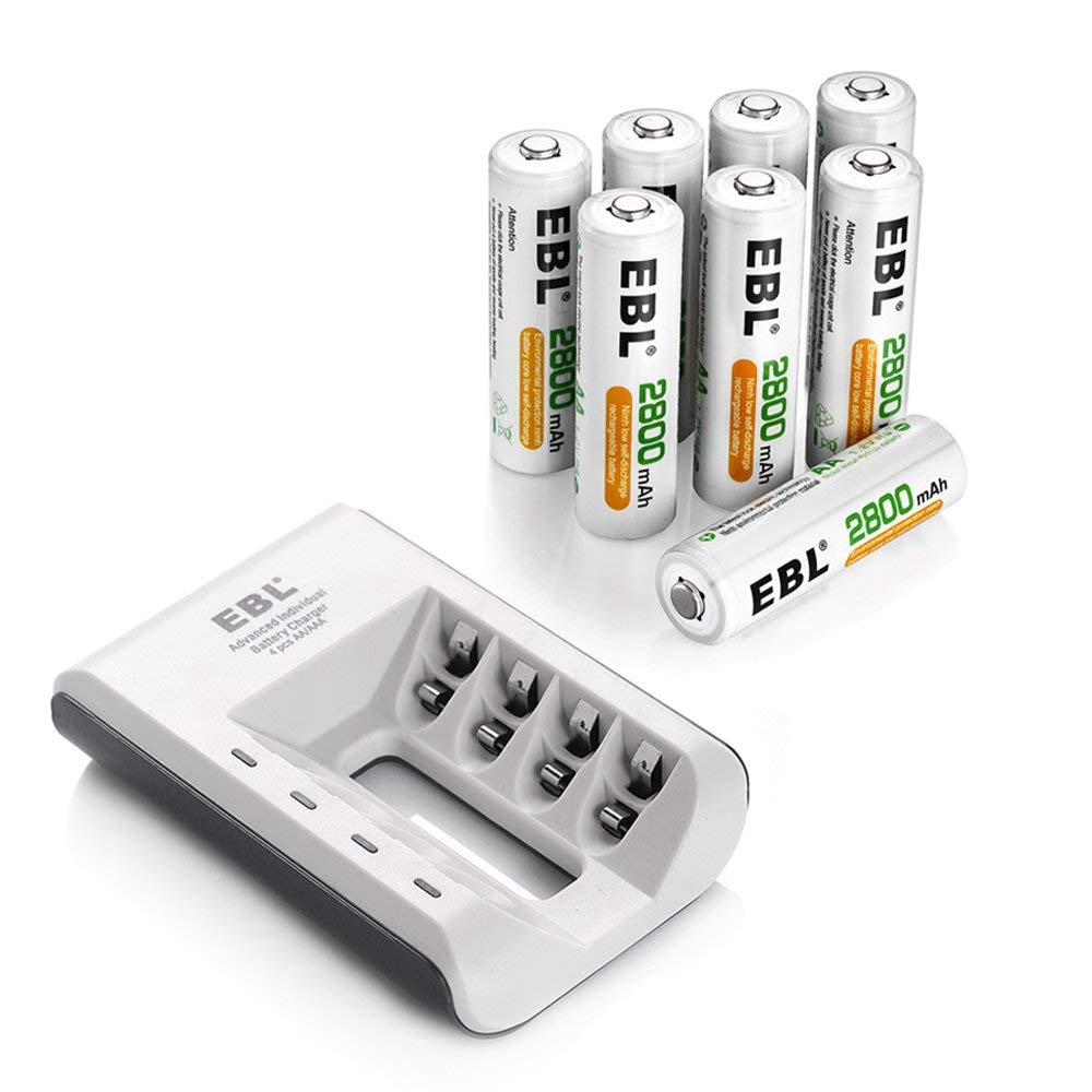 EBL AA AAA Batteries with 807 Smart Battery Charger