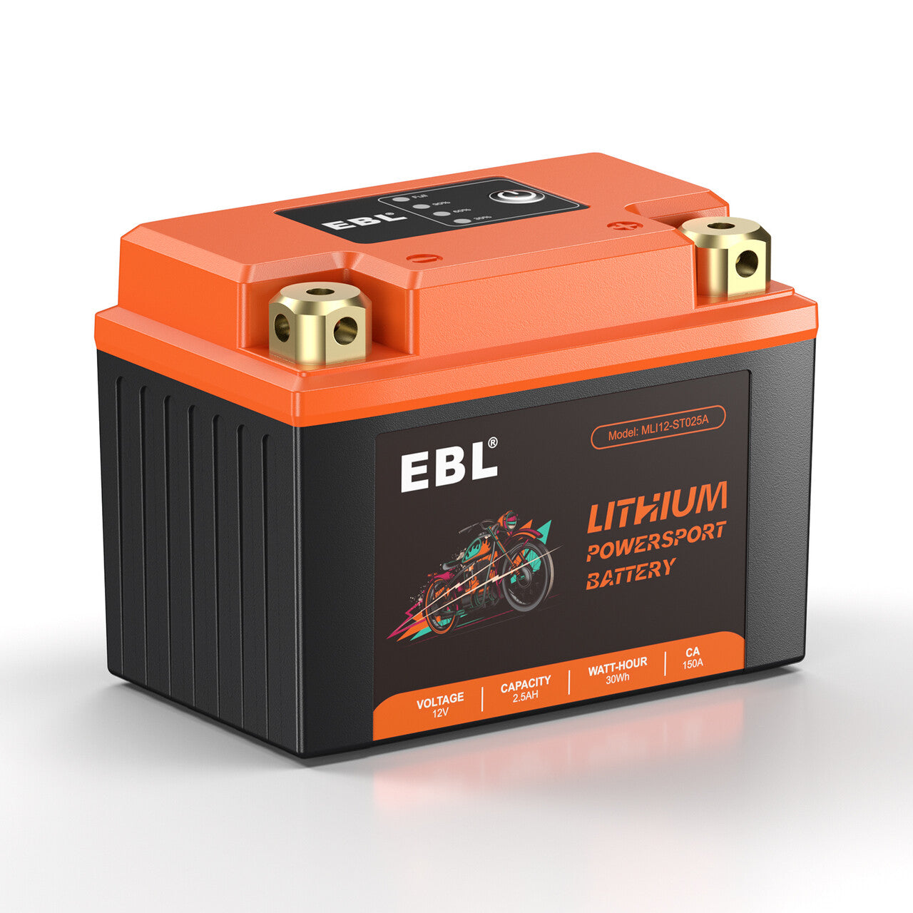 EBL Lithium Motorcycle Battery LiFePO4 YTX4L-BS 12V 2.5Ah