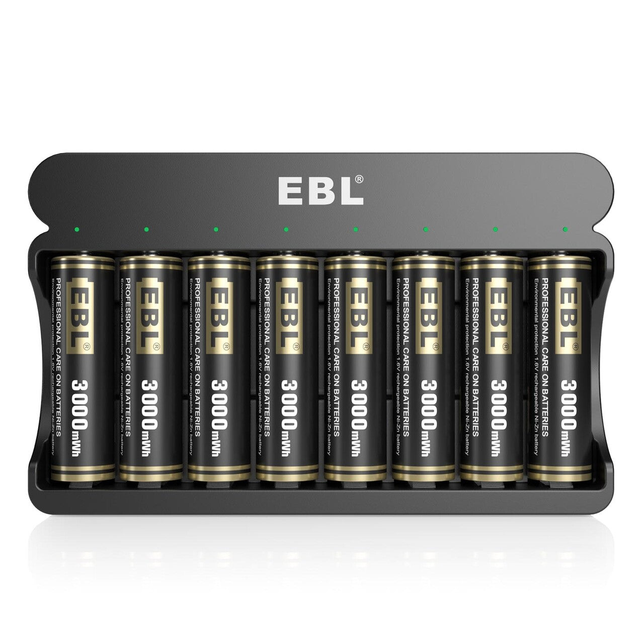 EBL Rechargeable AA Ni-Zn Batteries 3000mWh with Charger