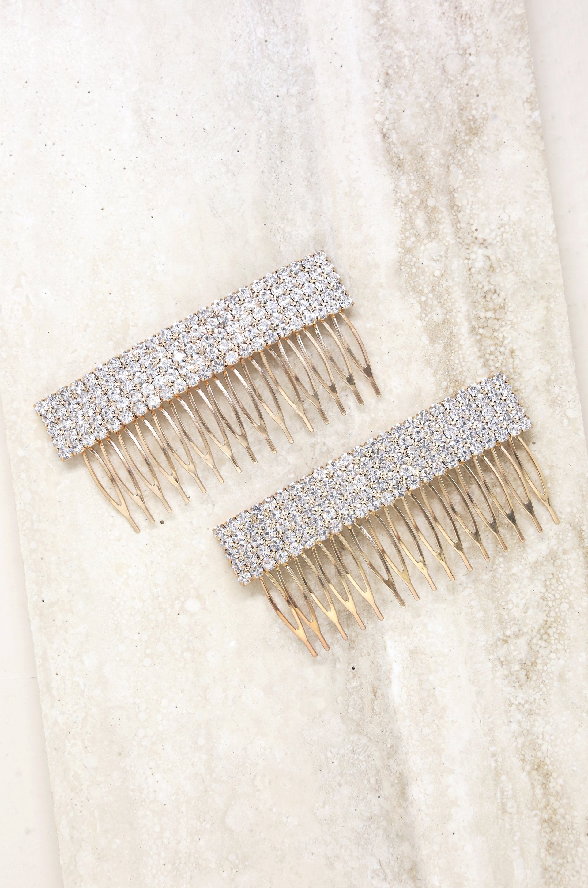 Dynasty Hair Comb Set in Crystal - Crystals