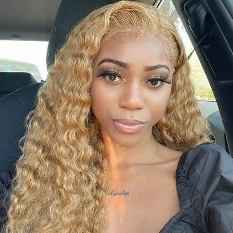 All Lace For 360 HD Transparent Lace Wig Pre-plucked Deep Wave Wig 150%/180% Density