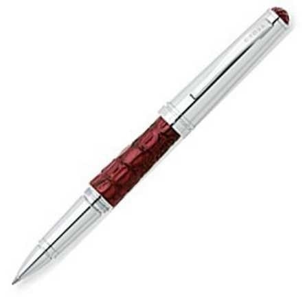 Torero Red Crocodile Leather Roller Ball Pen